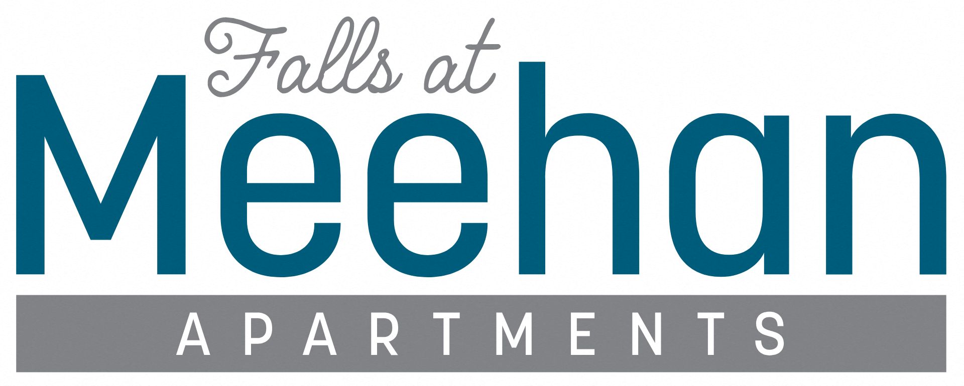 the logo for falls at mendocino apartments
